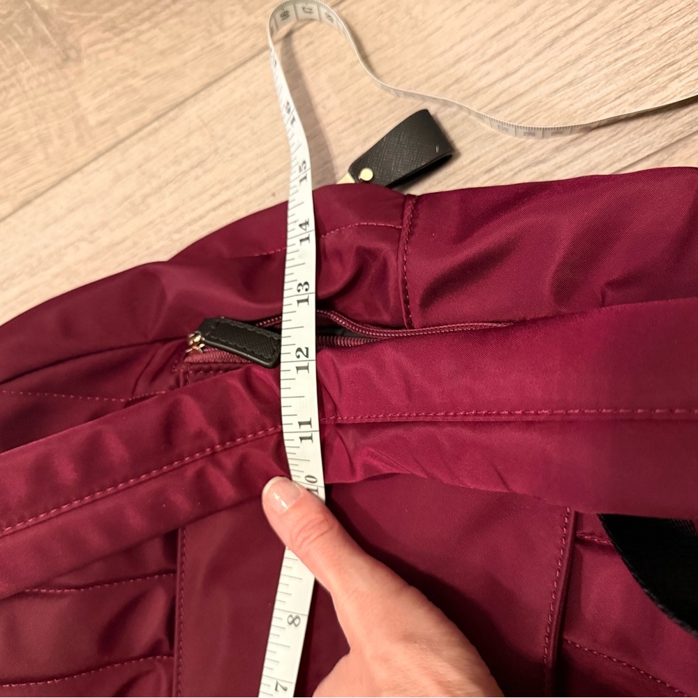 Perfect Michael Kors Kelsey Nylon backpack Merlot red - Picture 6 of 7